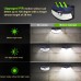 HMCITY New Solar Lights 4Pack Upgraded High Efficiency 36 LEDs with 11.8 in² Solar Panel, 3 Optional Modes Sensitive PIR Motion Sensor Light with Wide Angle IP65 Waterproof Solar Outdoor Security Step Lights