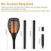 HMCITY Solar Lights Upgraded, Waterproof Flickering Flames Torches Lights Outdoor Solar Spotlights Landscape Decoration Lighting Dusk to Dawn Auto On/Off Security Torch Light for Patio Driveway (4)