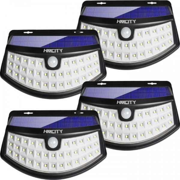 HMCITY New Solar Lights 4Pack Upgraded High Effici...