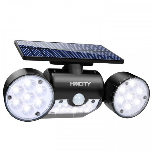 HMCITY Solar Lights Outdoor, 30 LED Solar Security...